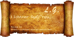 Lichtner György névjegykártya
